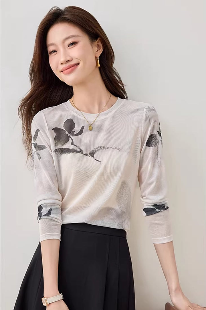 【tops】透け感トップス Q8230