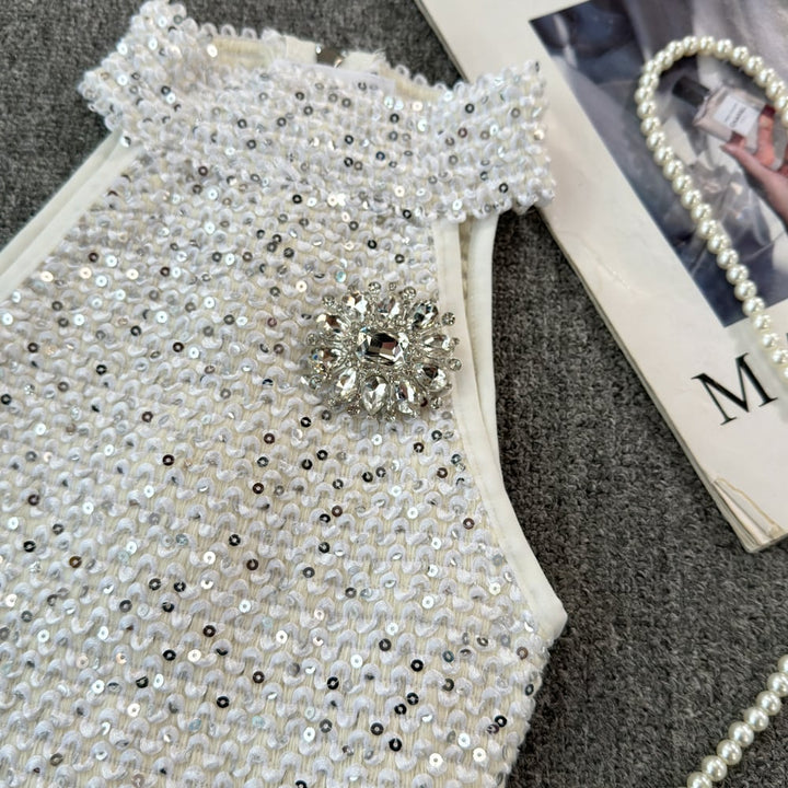 【tops】キラキラノースリーブトップス　M23937