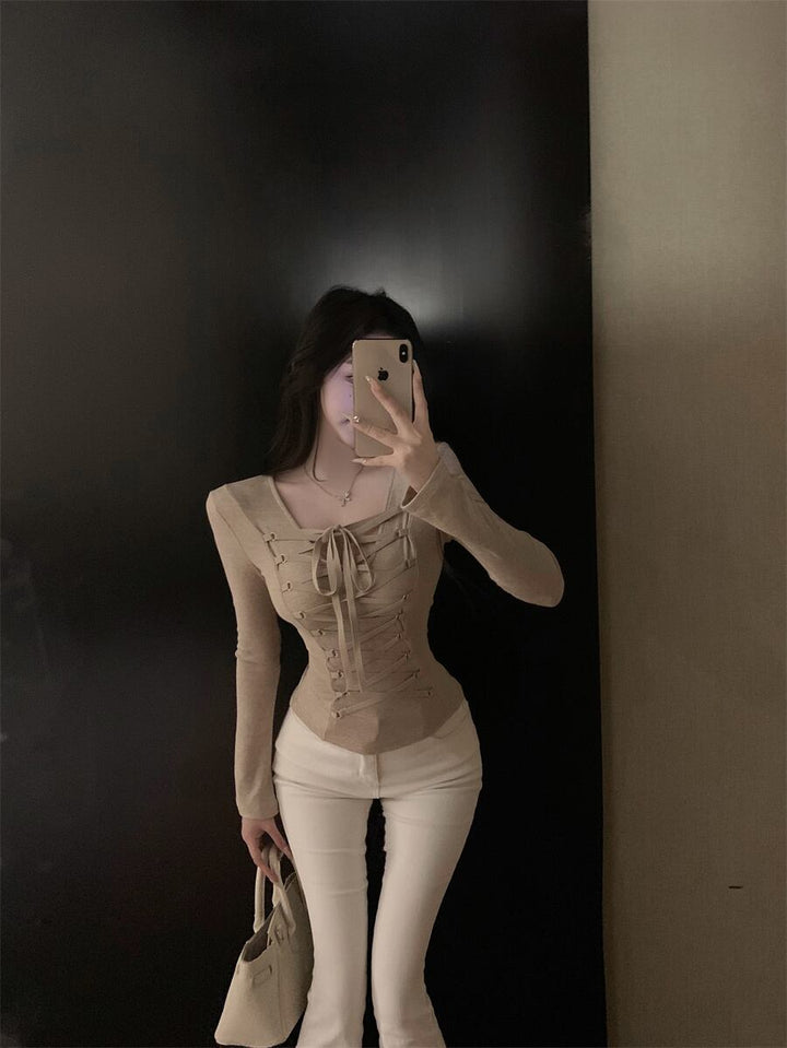 【tops】クロスストラップトップス　M29455