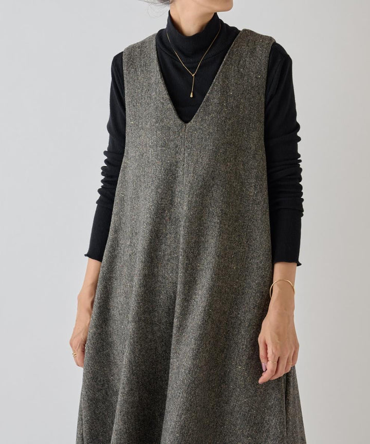 【dress】Vネックベストワンピース　M28039