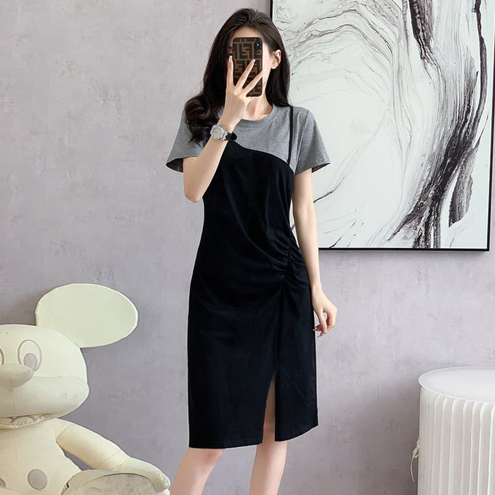 【dress】目立つ！カジュアルTシャツワンピースゆったり　M17225