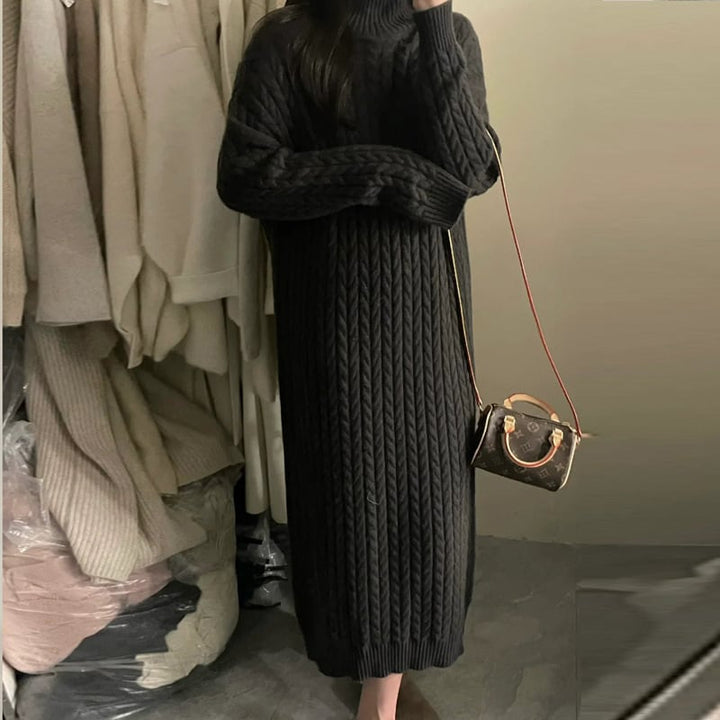 【dress】ハイネックニットワンピース　M25799