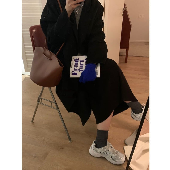 【outer】Vネックカラーコート　M17907