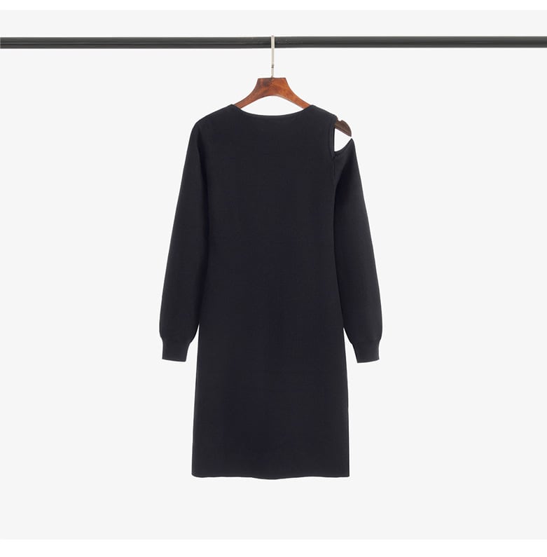 【dress】オフショルダーニットワンピース　M18266