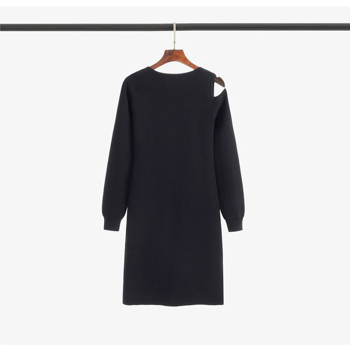 【dress】オフショルダーニットワンピース　M18266