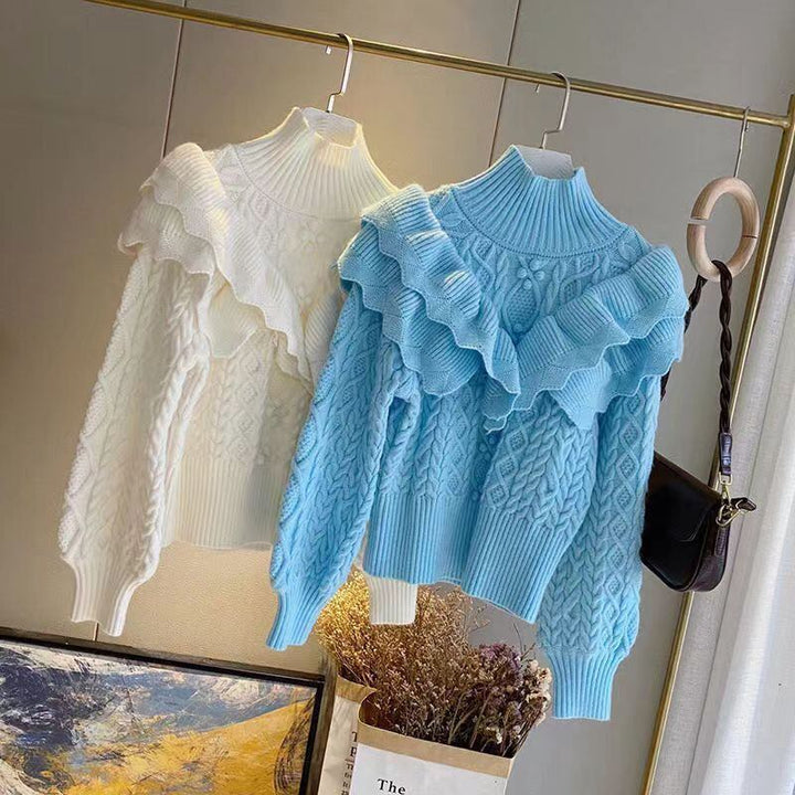 【tops】ハイネックニットセーター　M18430