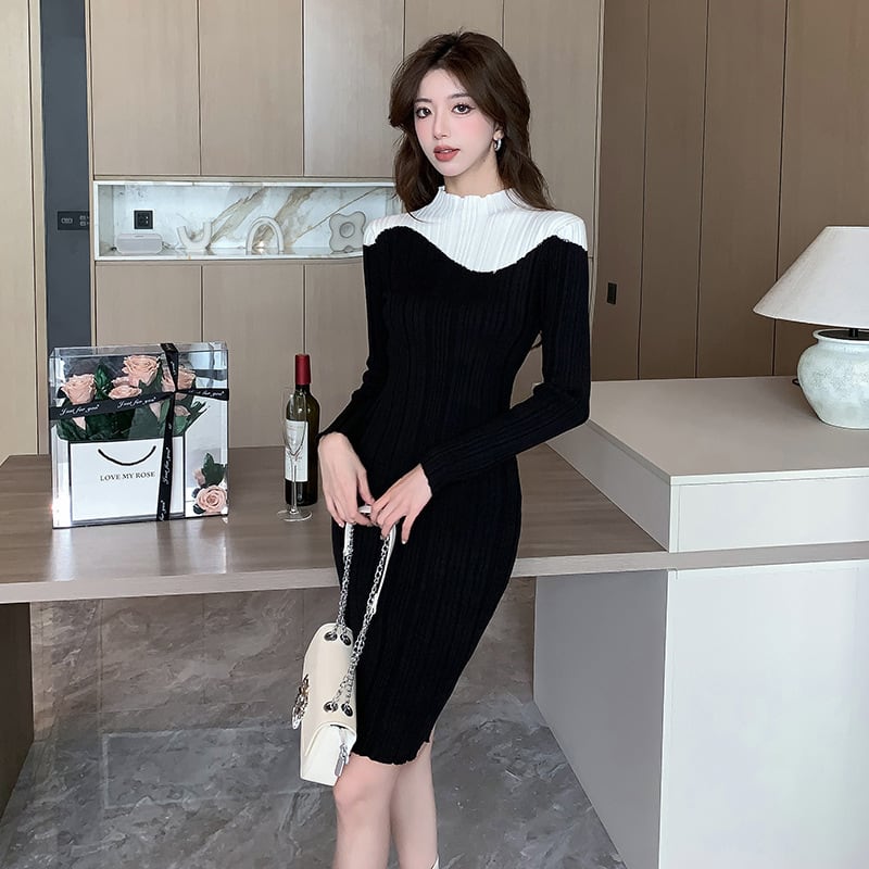 【dress】人気アイテム ! ニットワンピース人気デザイン　M17601