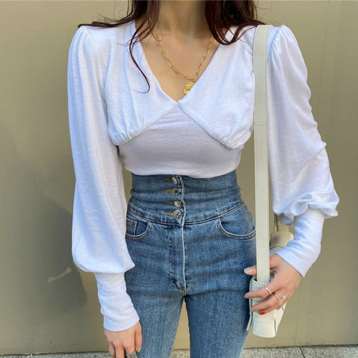 【tops】Vネックトップス Q7754