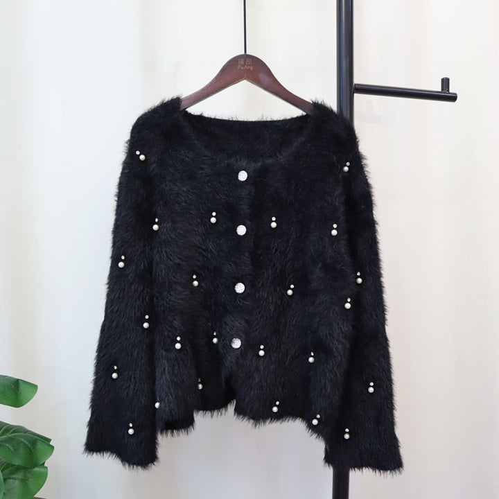 【outer】シャギーニットカーデ　M25433