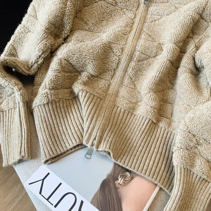【outer】ファスナーニットカーデ　M26693