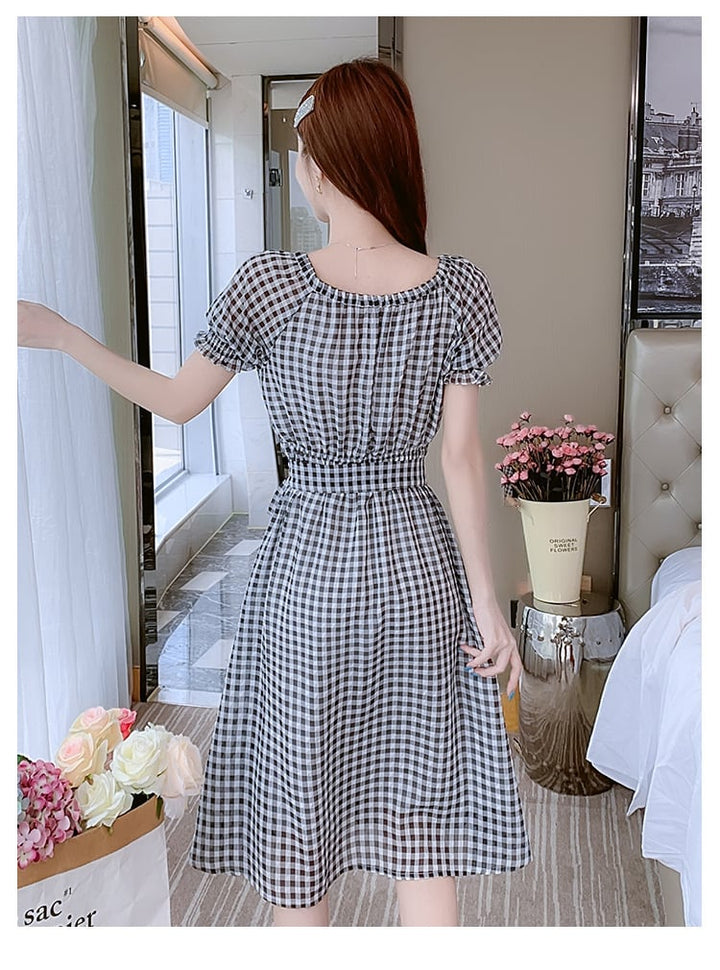 【dress】目立つ！カジュアルチェック柄ワンピース大活躍　M17021