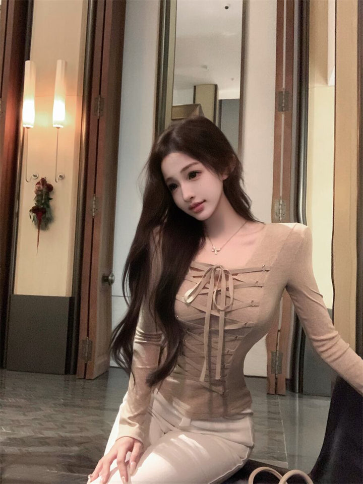 【tops】クロスストラップトップス　M29455