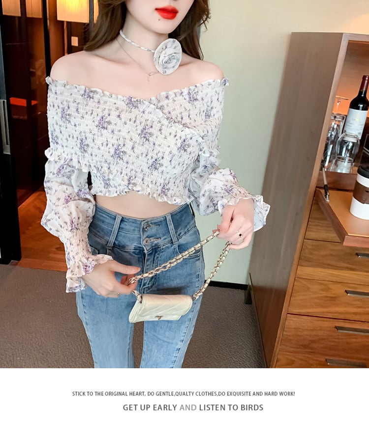 【tops】柔らかくて優しい印象スウィートシャツトップス　M17651