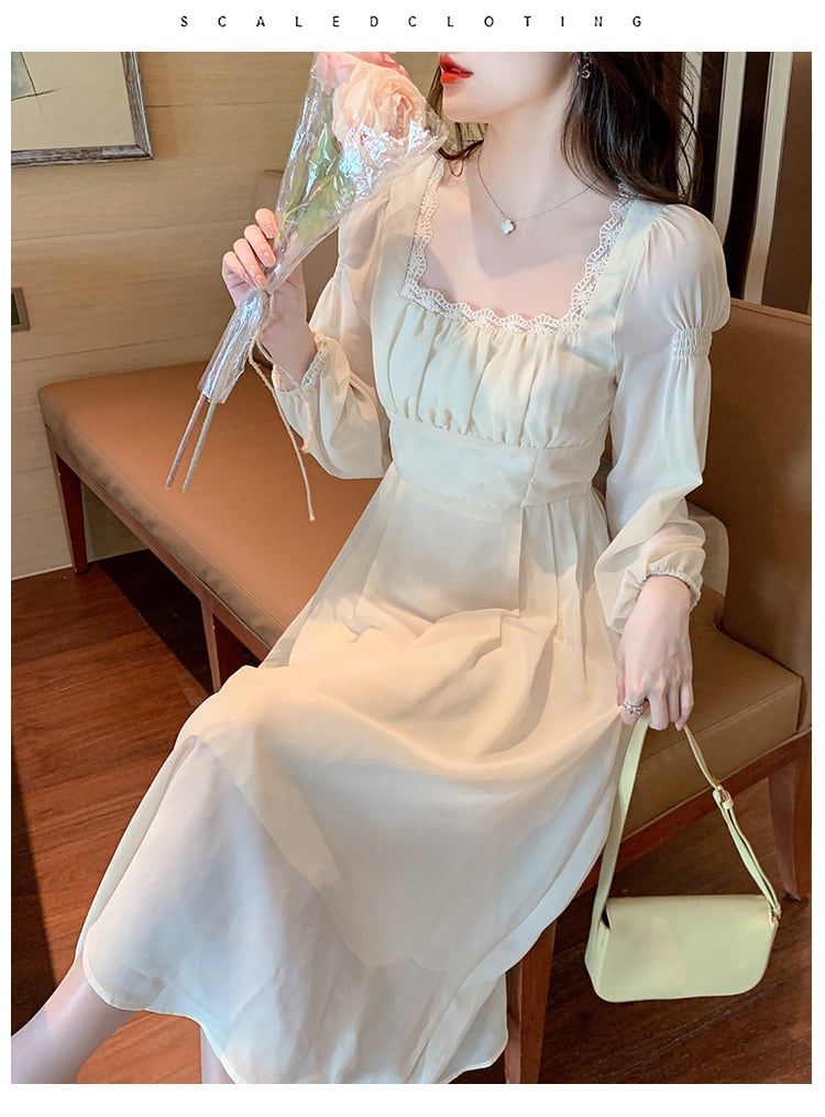 【dress】人気を独占中 エレガント切り替えデートワンピース　M16948