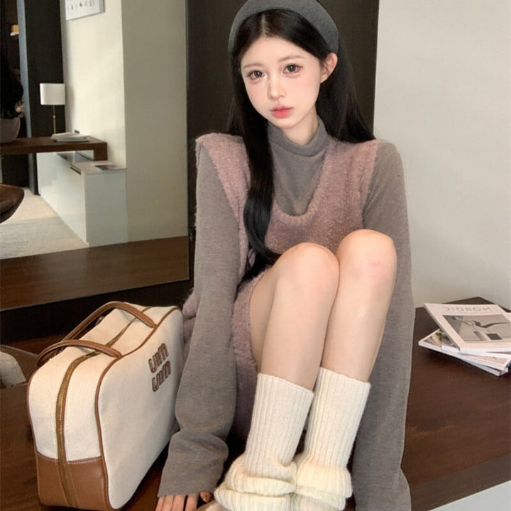 【set】トップス×ベストワンピースセット　M26969