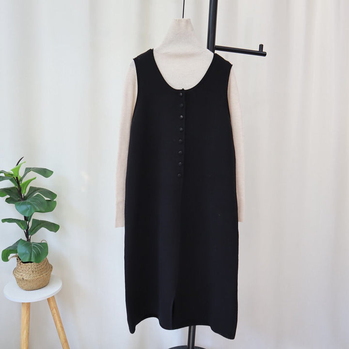 【set】ハイネックニットトップス×ベストワンピースセット　N2264