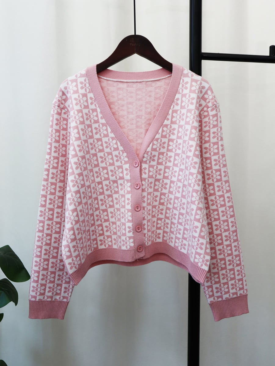 【outer】Vネックニットカーディガン　M18066