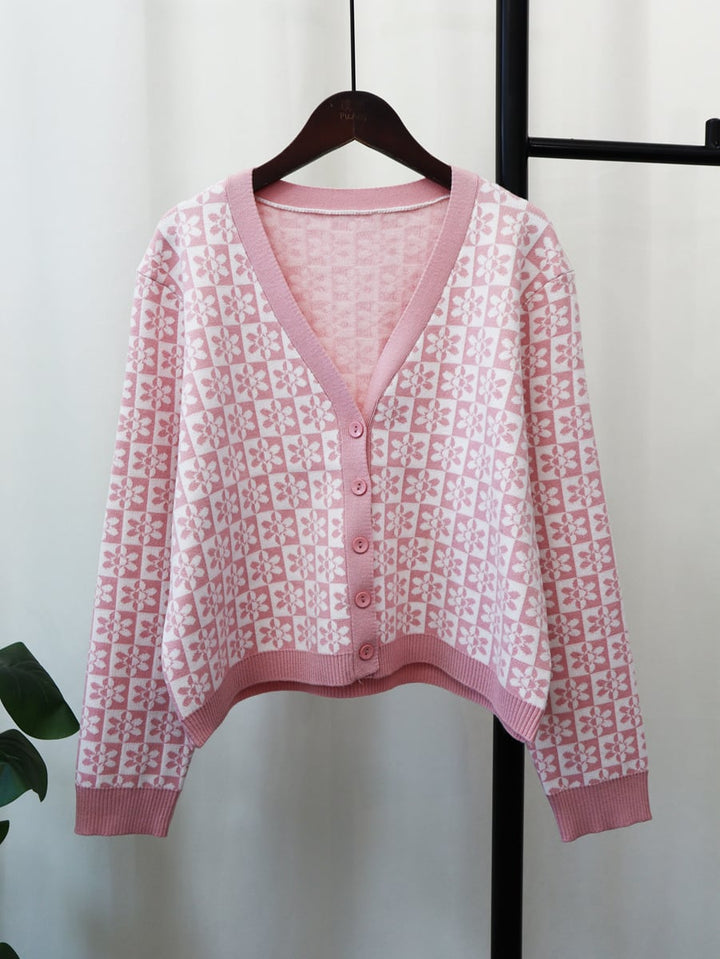 【outer】Vネックニットカーディガン　M18066