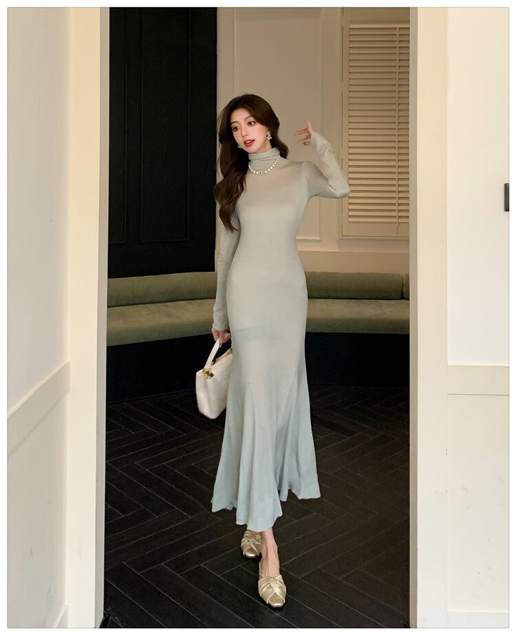【dress】マーメイドニットワンピース　M27389