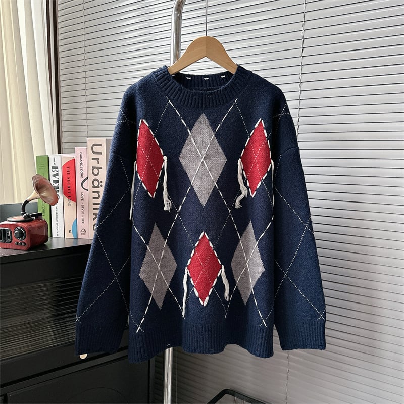 【tops】ダイヤモンドニットセーター　M18616