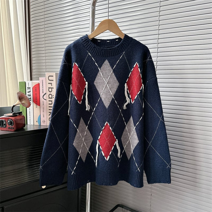 【tops】ダイヤモンドニットセーター　M18616