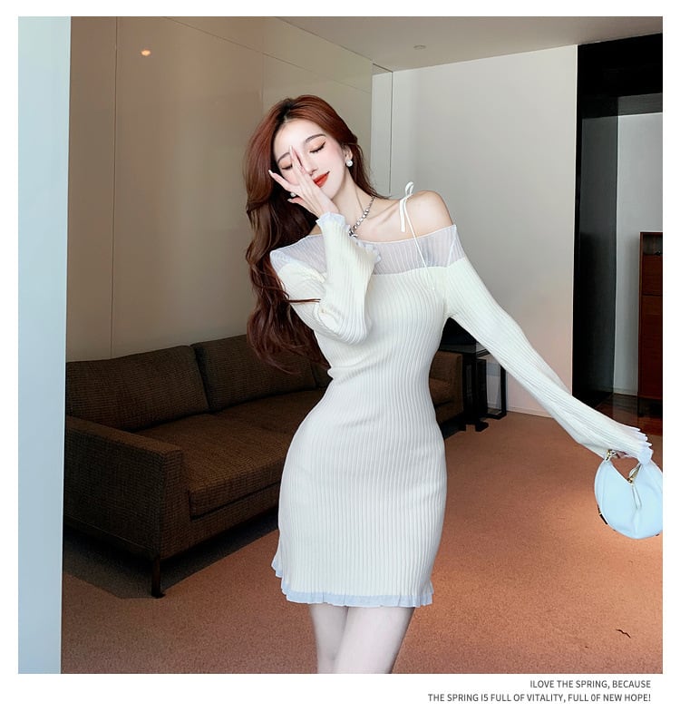 【dress】オフショルダーワンピース　M20182