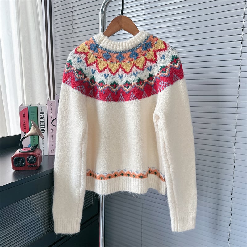 【tops】クルーネックニットセーター　M26463