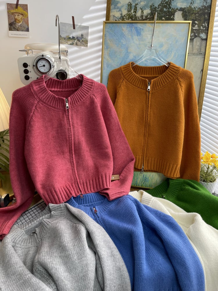 【outer】クルーネックニットカーデ　M26651