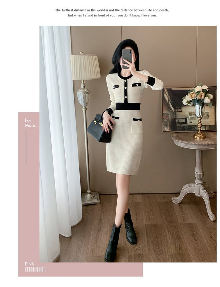【dress】ニットワンピース　M25355
