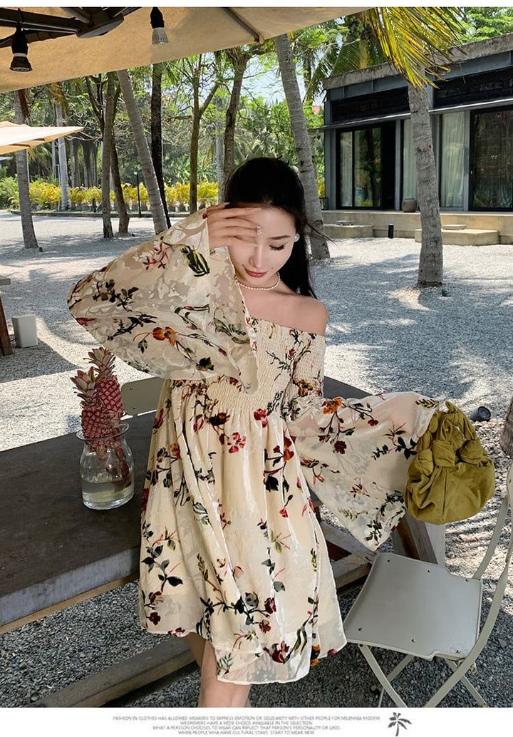 【dress】花柄ワンピース　M25307