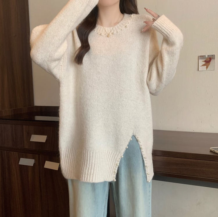 【tops】パールニットセーター　M27415