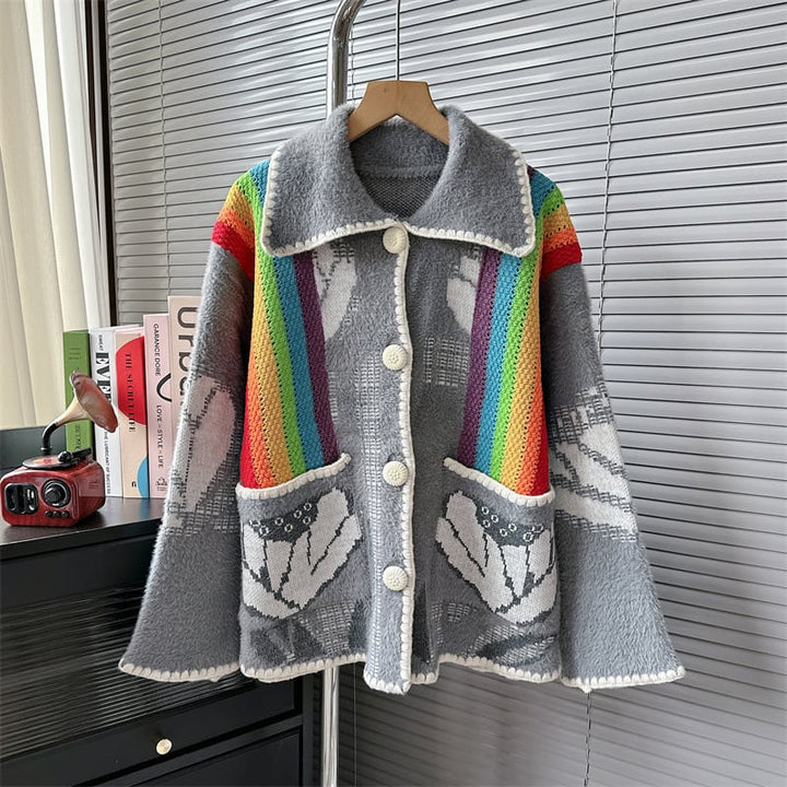 【outer】アウトポケットニットカーデ　M18213