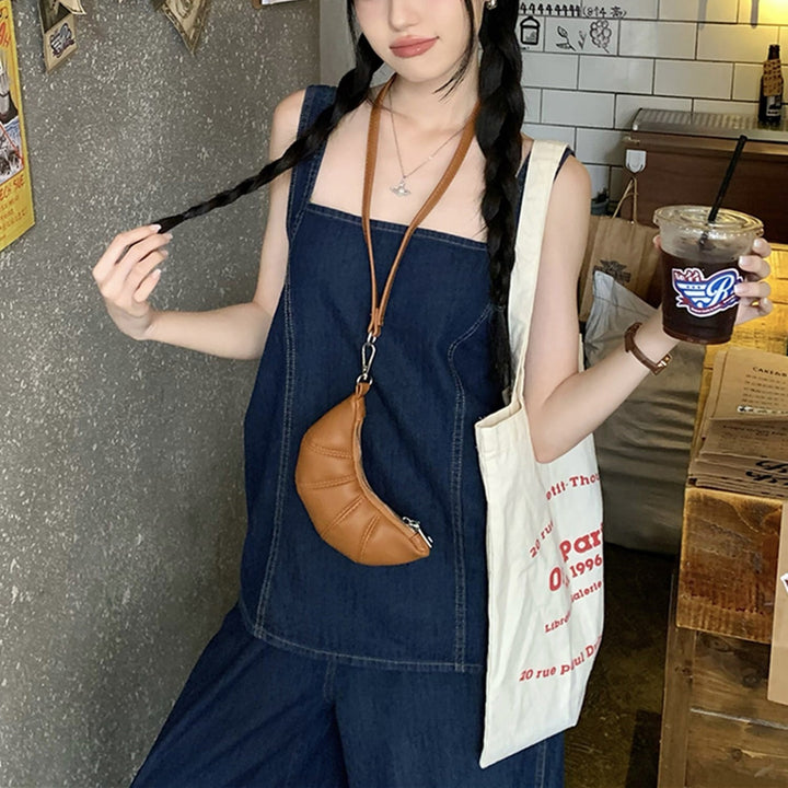 【set】バックリボンデニムトップス×ワイドパンツセット    N2682