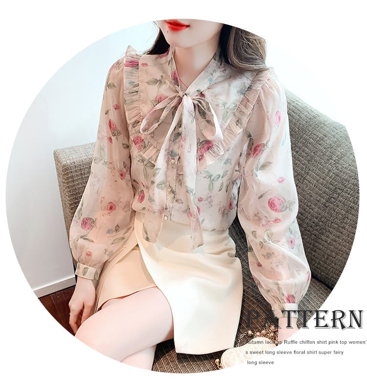 【tops】柔らかくて優しい印象スウィートシャツトップス　M17390