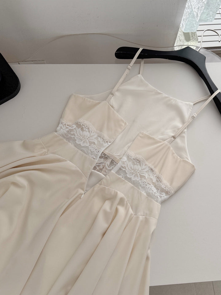 【dress】レースドッキングミニワンピース Q8681