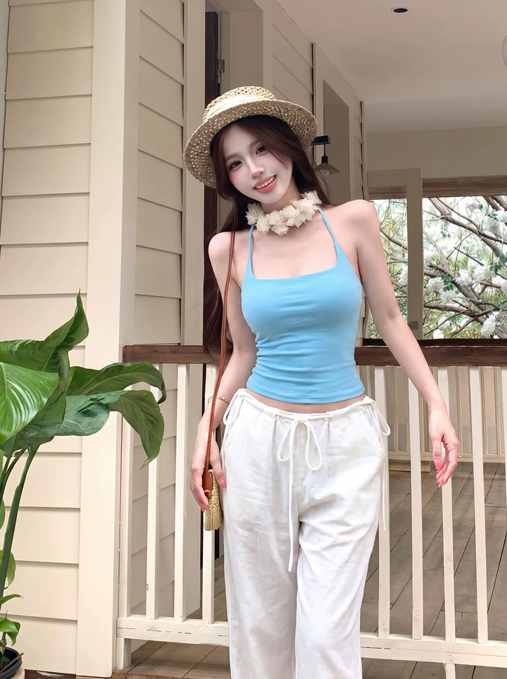 【tops】ホルターネックキャミソール Q8613