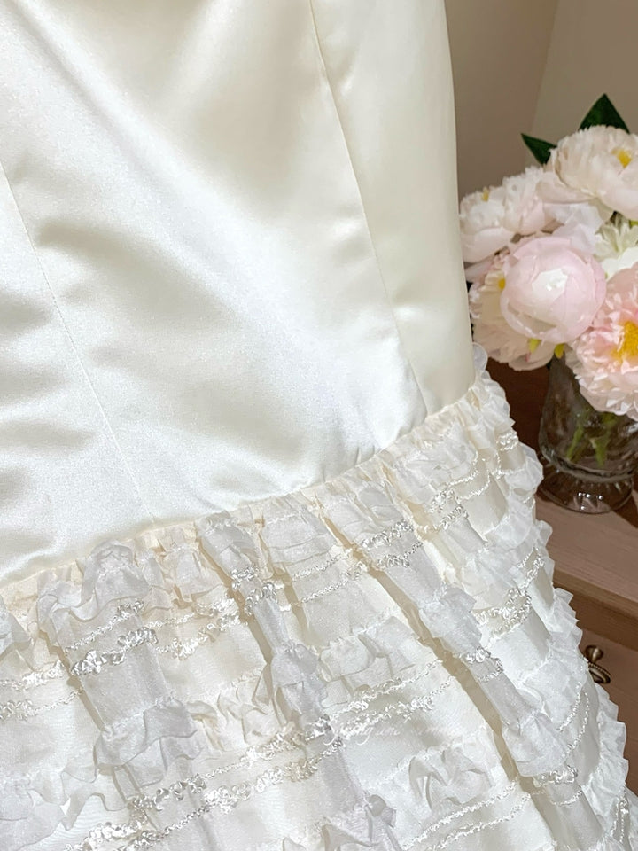 【dress】ノースリーブティアードワンピース Q8687