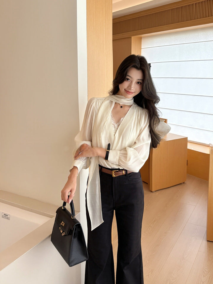 【tops】レースドッキングトップス Q8970