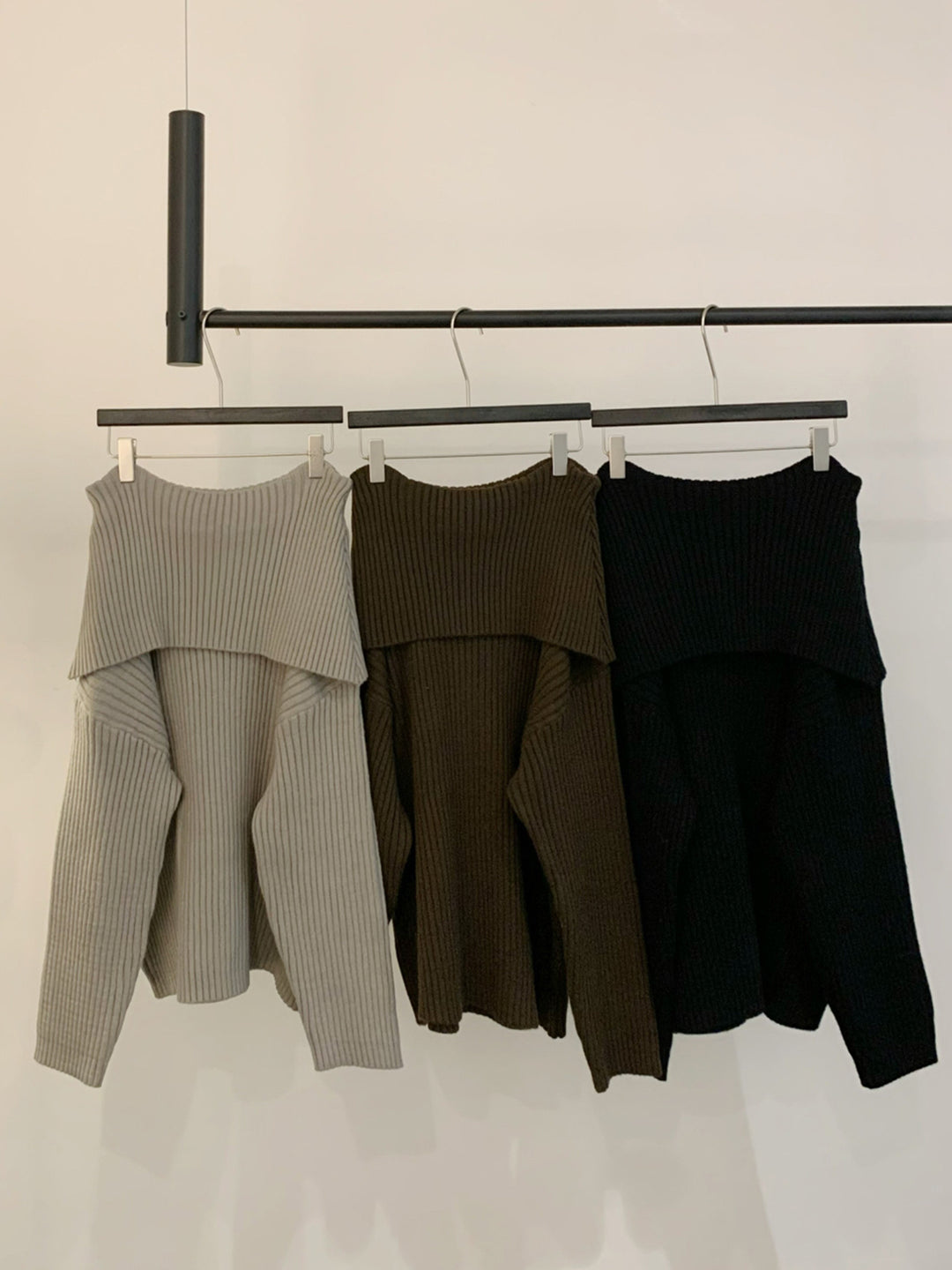 【tops】オフショルダーニットトップス Q9224