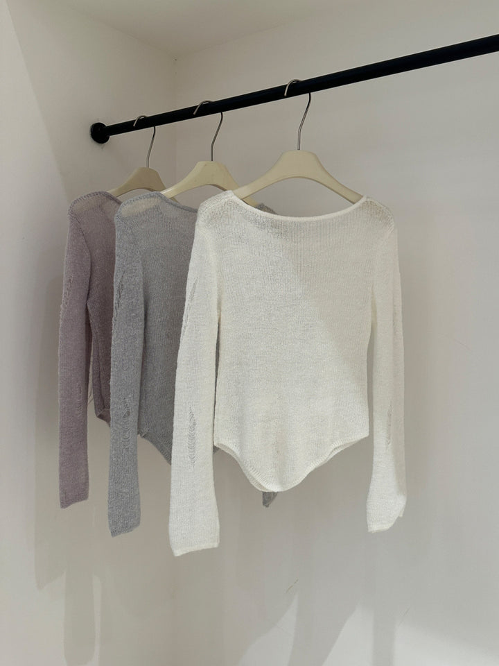 【set】立体感フラワー付きニットトップス×ロングチュールスカートセット Q8972