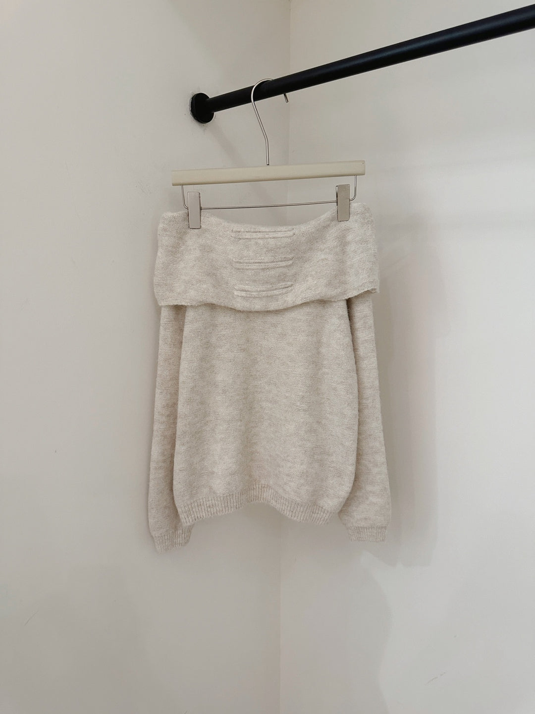 【tops】オフショルダーニットトップス Q9249