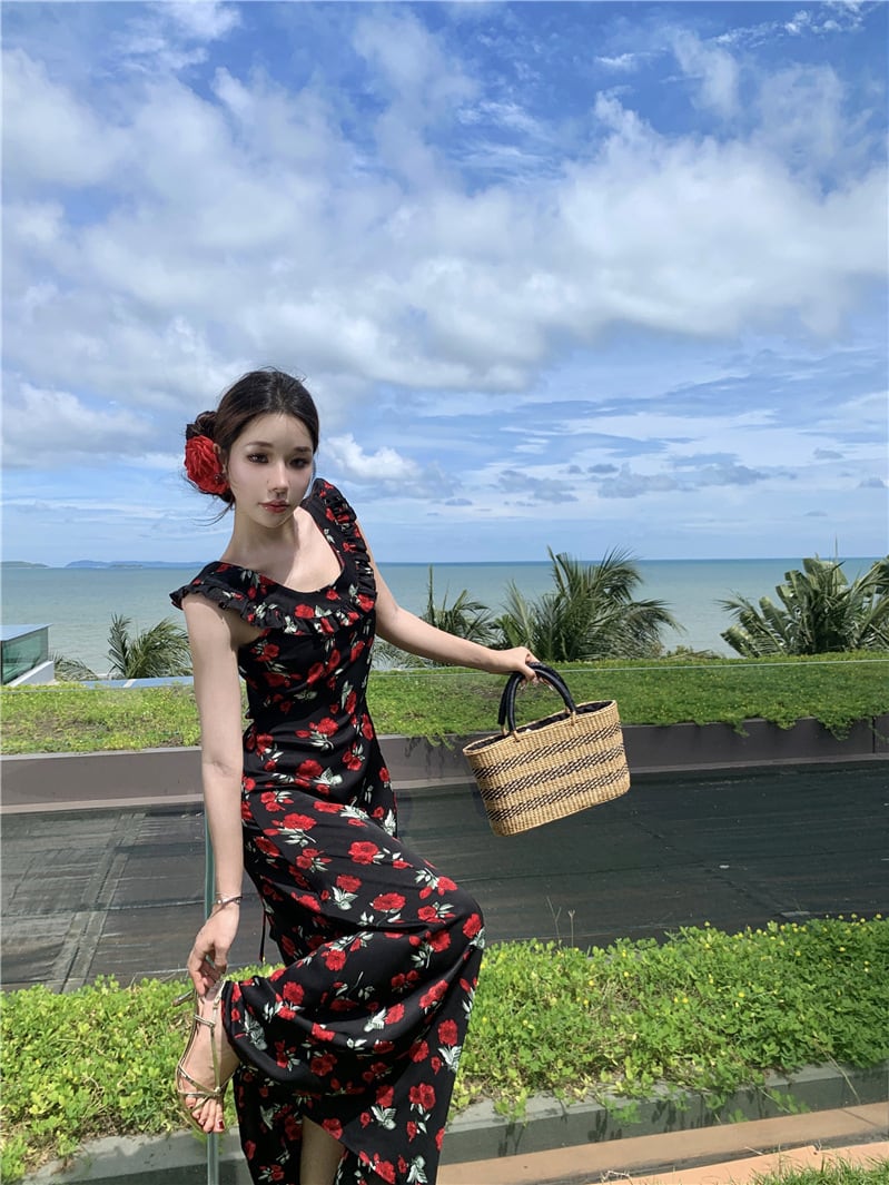 【dress】花柄キャミワンピース　M24710