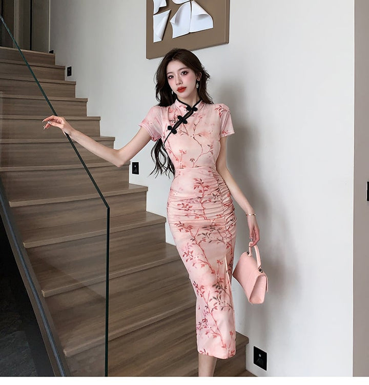 【dress】早い者勝ちエレガントスリットワンピースオシャレ　M17093