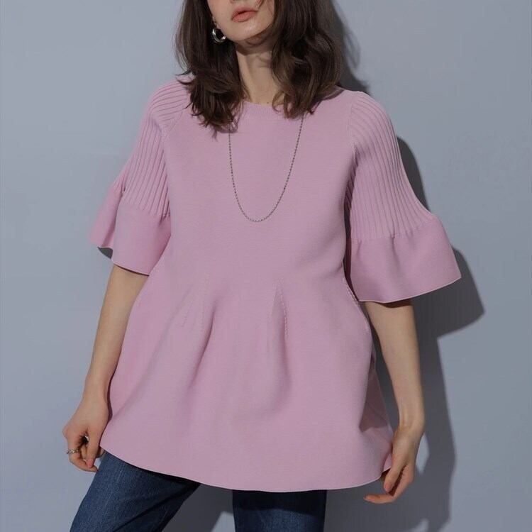 【tops】話題沸騰中人気アンブレラスリーブ着心地良いトップス　N-1649