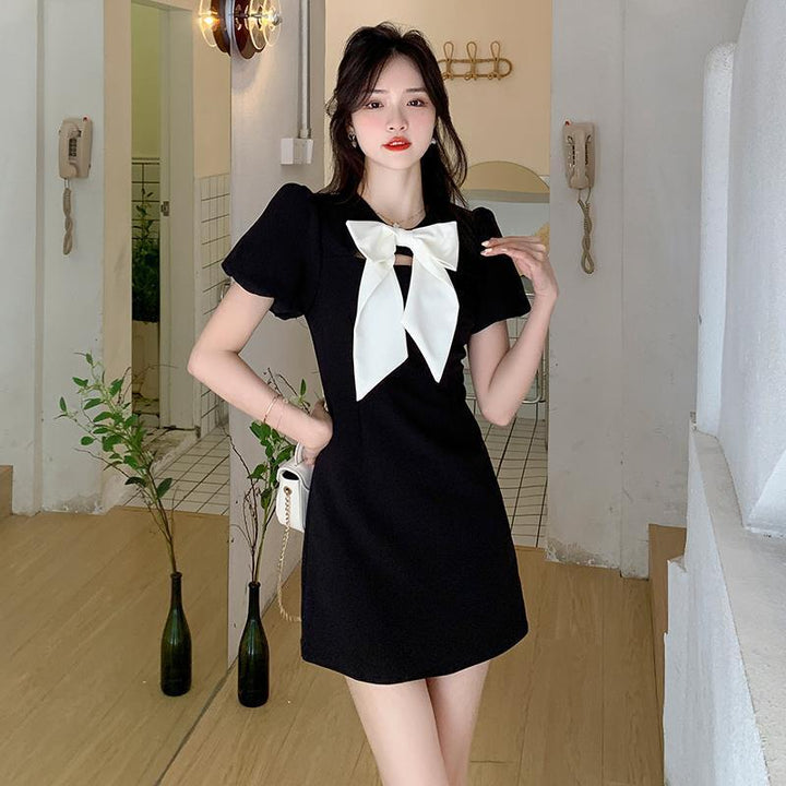 【dress】人気アイテム ! リボン付きデートワンピース　M17233