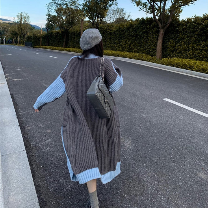 【outer】ロング丈ニットカーデ　M28185