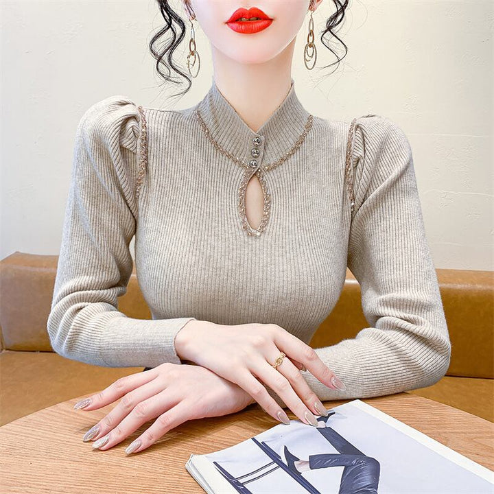【tops】ビジューニットトップス　M28221