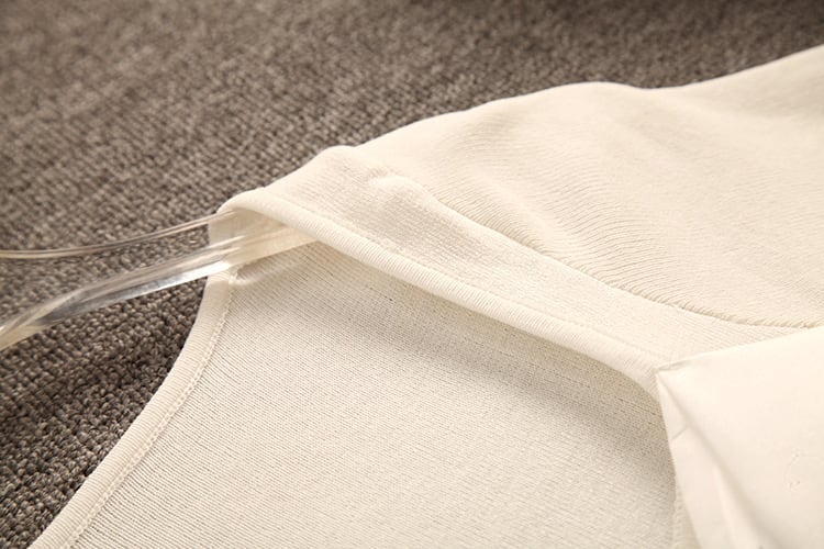 【tops】おしゃれ大人気リボン付き薄手ニットTシャツ　M17205