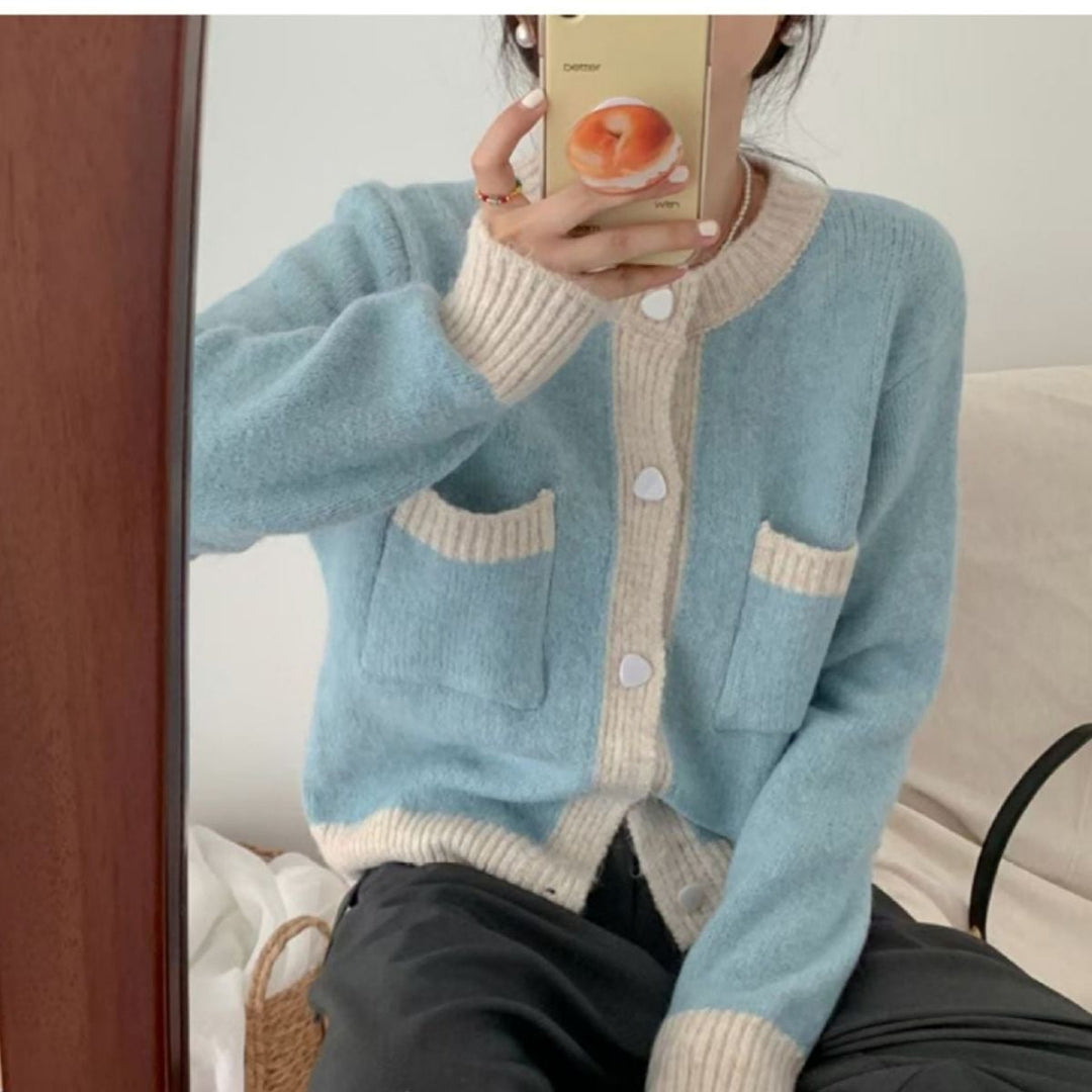 【outer】クルーネックニットカーデ　M17985