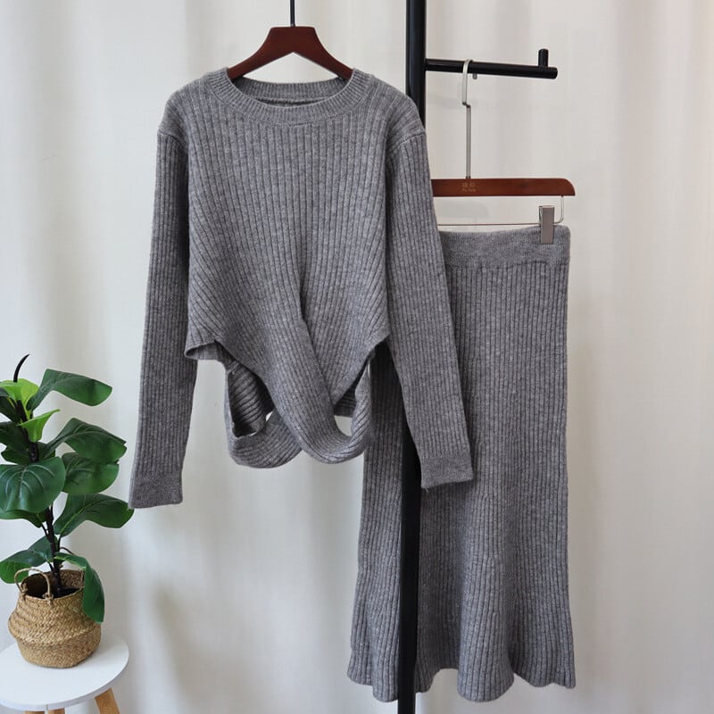 【set】ニットセーター×スカートセット　M26864